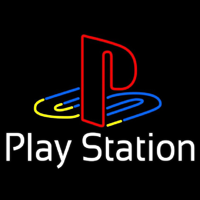 Custom Playstation White Neon Sign USA