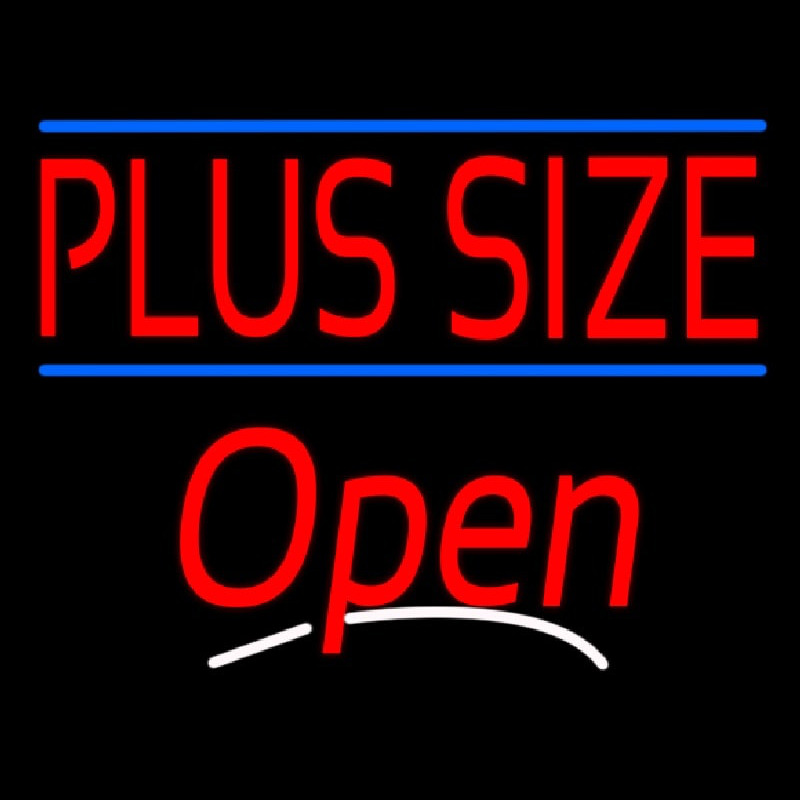 Custom Plus Size Blue Lines Open Neon Sign USA