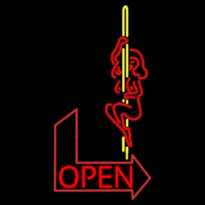Custom Pole Dance Girl Open Neon Sign USA