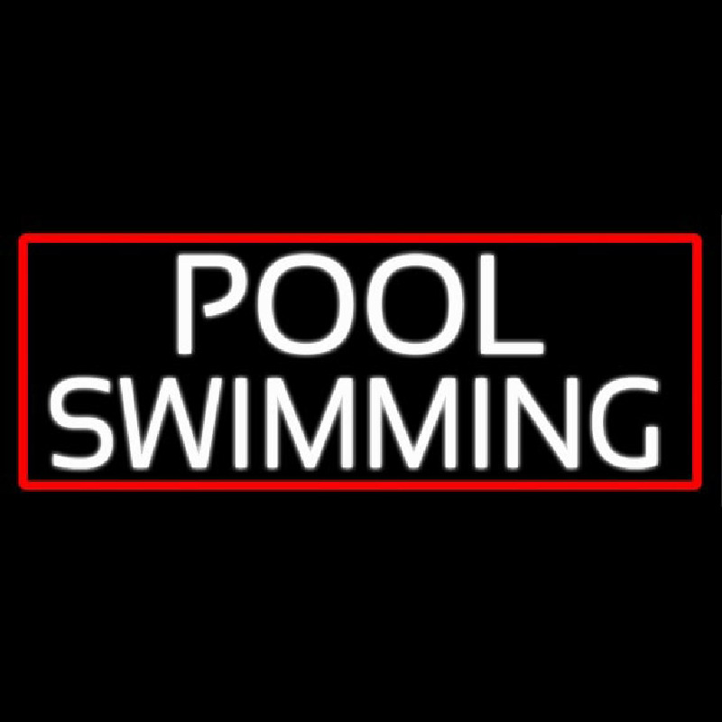 Custom Pool Swimming With Red Border Neon Sign USA