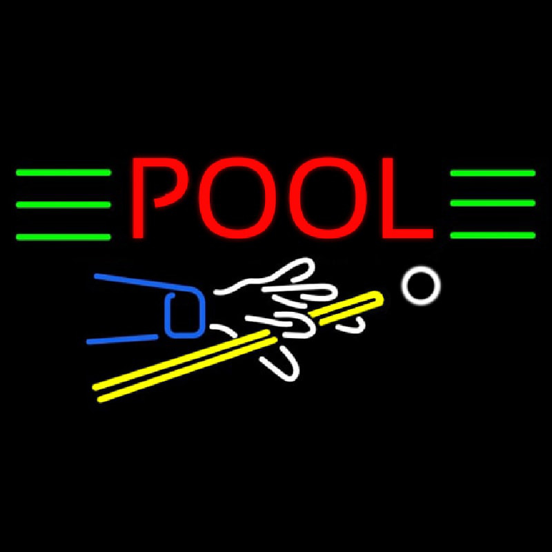 Custom Pool With Pool Logo Neon Sign USA