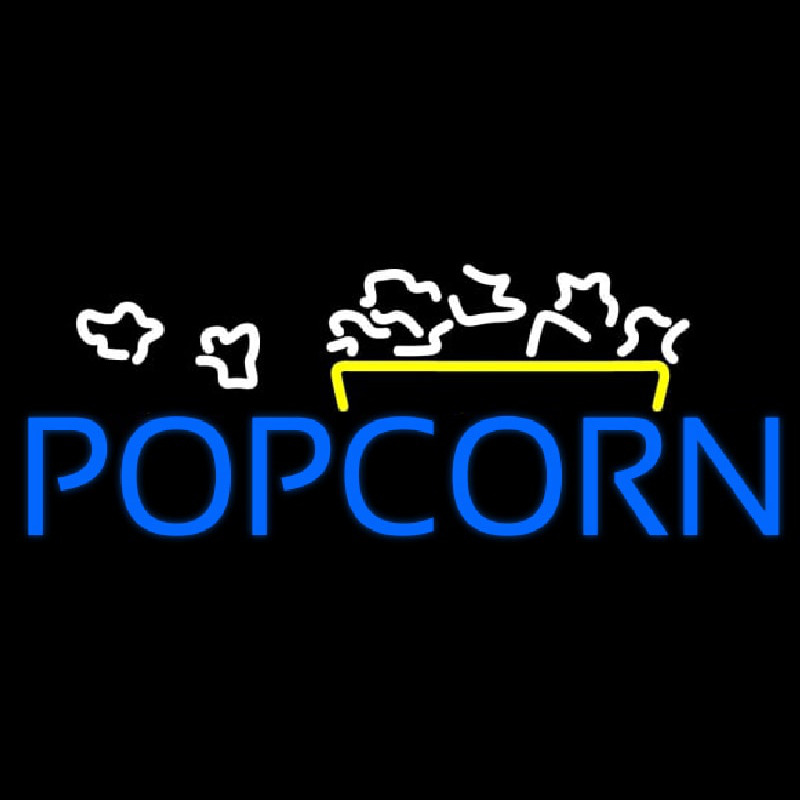 Custom Popcorn Logo Neon Sign USA