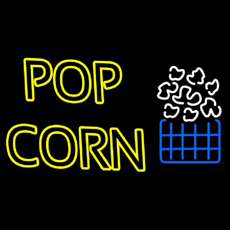 Custom Popcorn Yellow With Logo Neon Sign USA