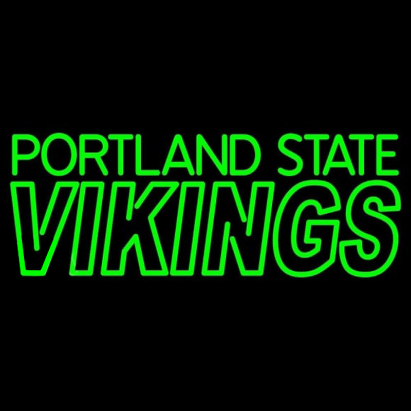 Custom Portland State Vikings Wordmark 1999 Pres Logo NCAA Neon Sign Neon Sign USA
