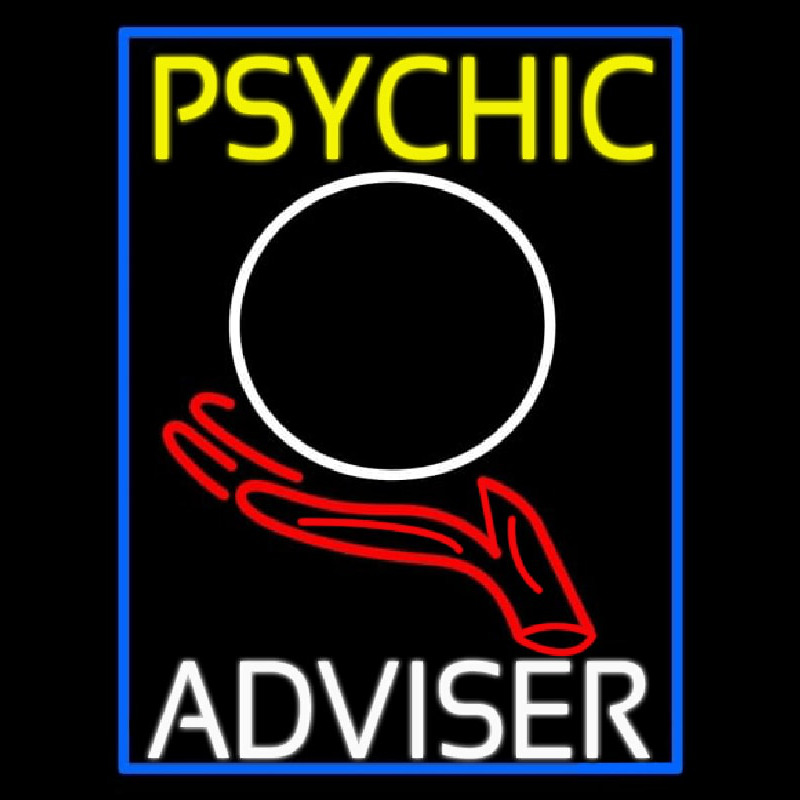 Custom Psychic Adviser Crystal Logo Neon Sign USA