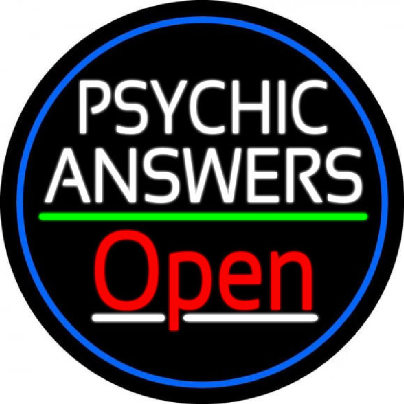 Custom Psychic Answers Open Neon Sign USA