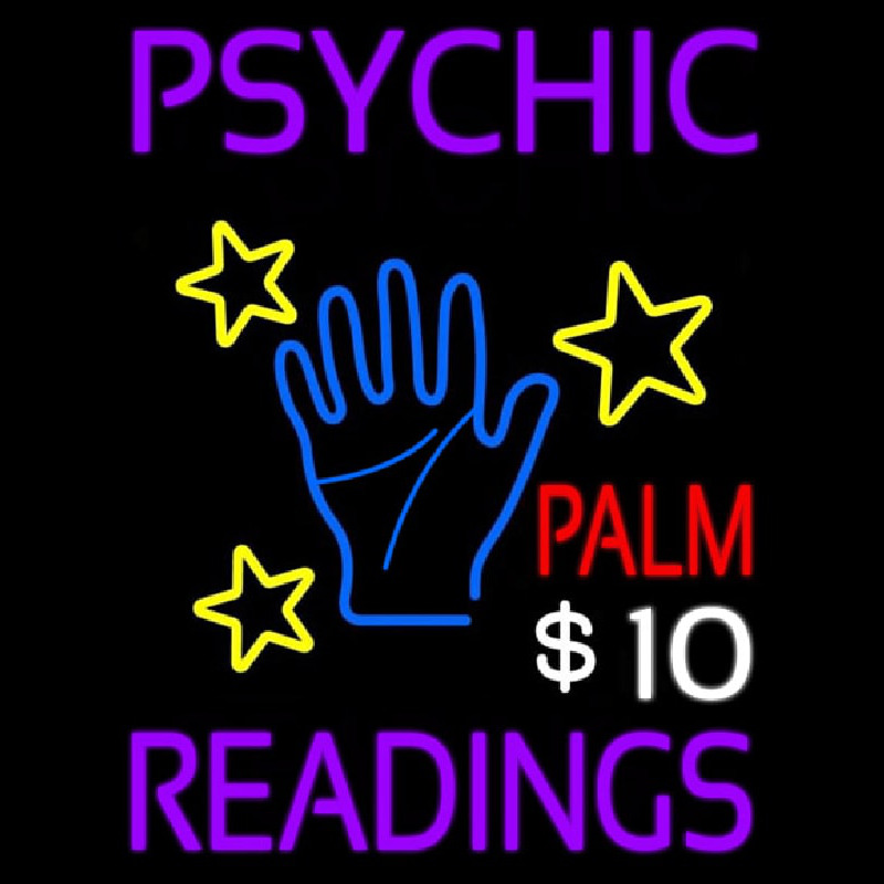 Custom Psychic Palm Readings Neon Sign USA
