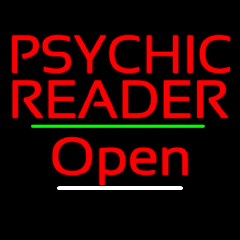 Custom Psychic Reader Open Green Line Neon Sign USA