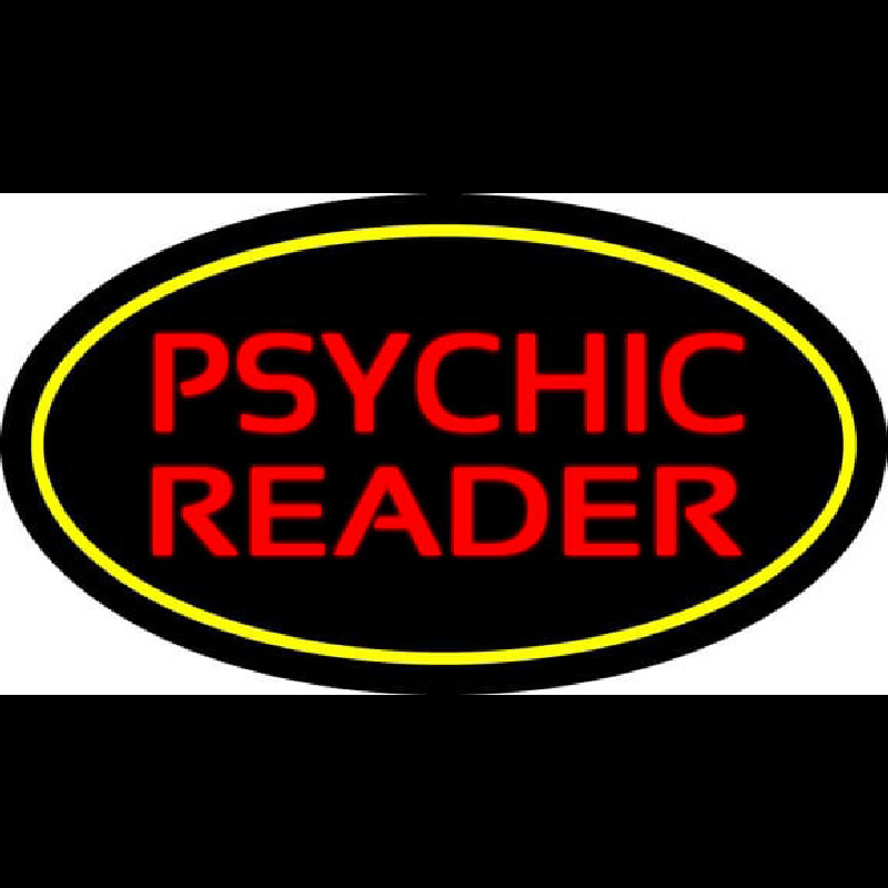 Custom Psychic Reader Yellow Oval Neon Sign USA