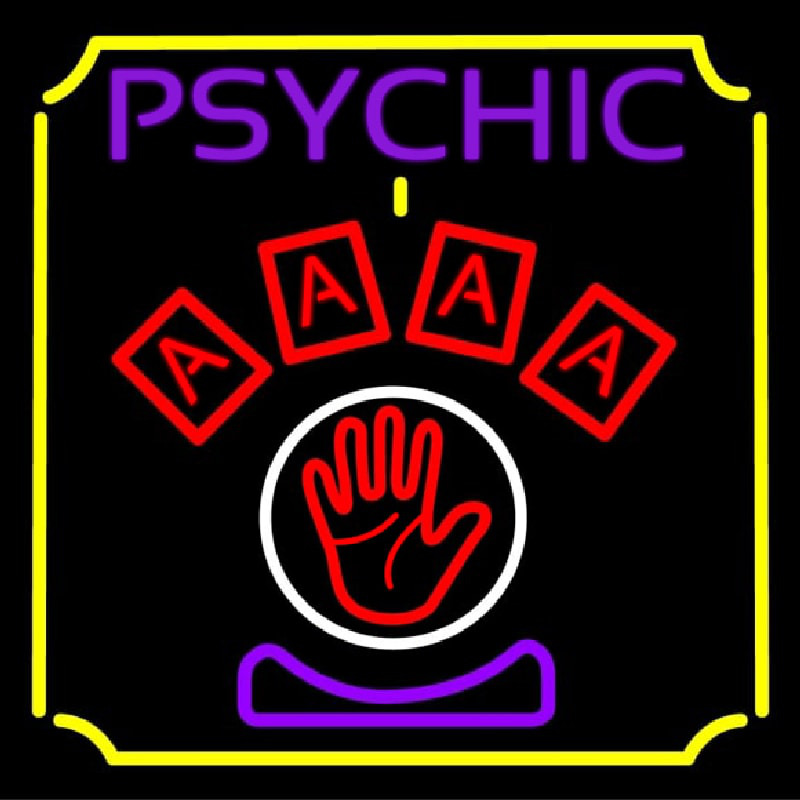 Custom Psychic With Hand Neon Sign USA