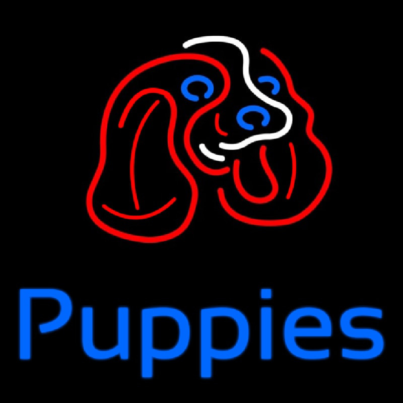 Custom Puppies Neon Sign USA