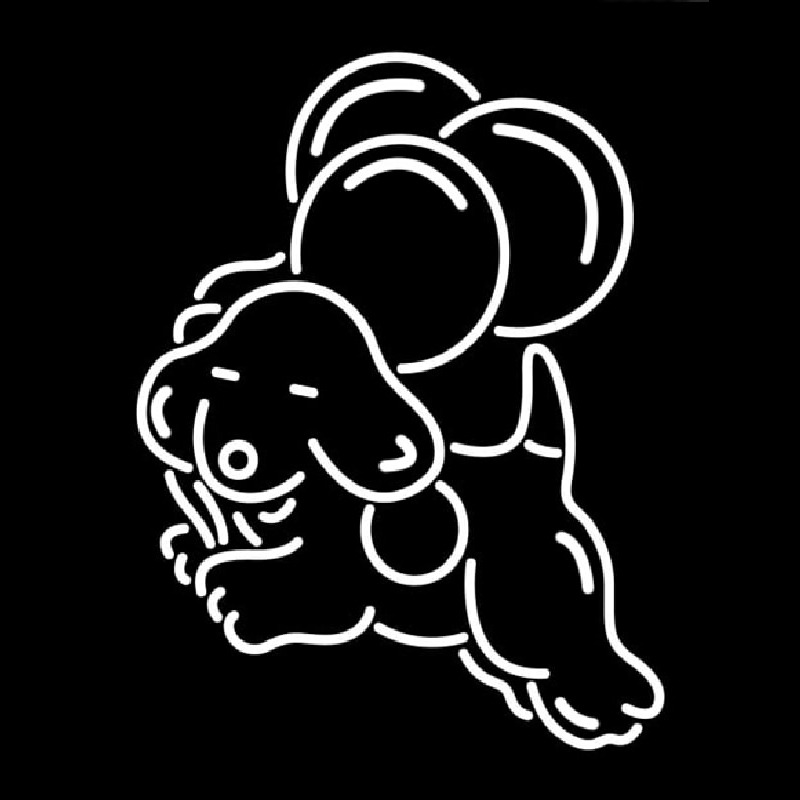 Custom Puppies With Ballon Neon Sign USA