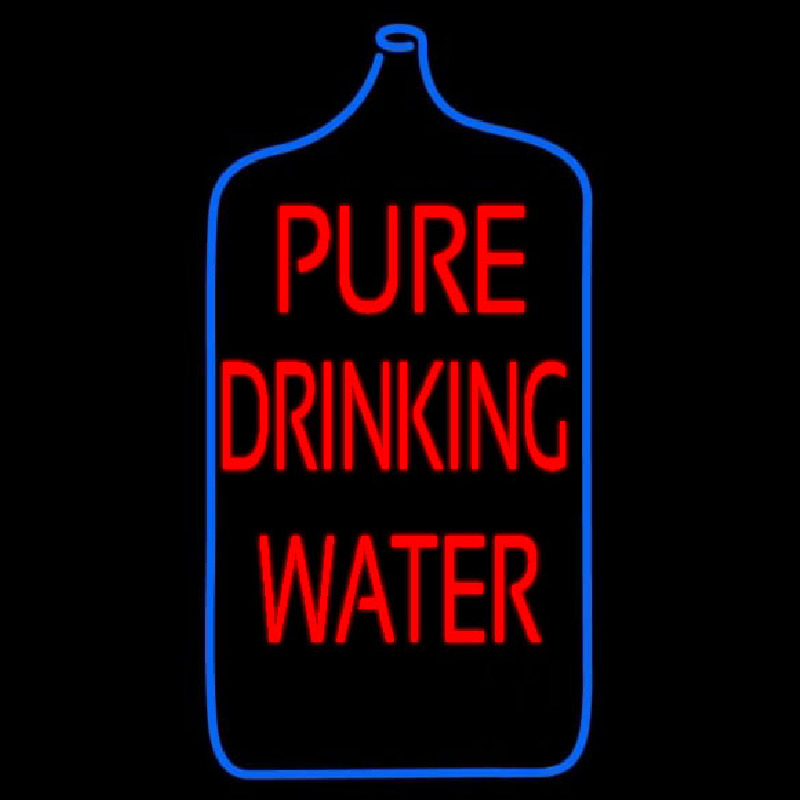 Custom Pure Drinking Water Neon Sign USA