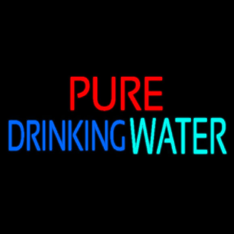Custom Pure Drinking Water Neon Sign USA