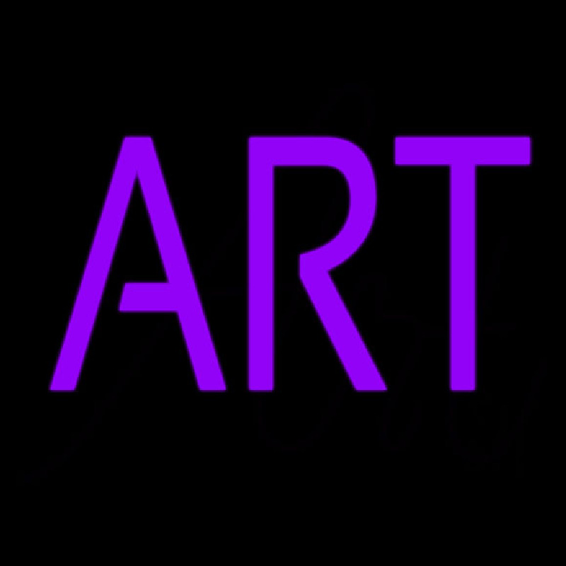 Custom Purple Art In Cursive Neon Sign USA