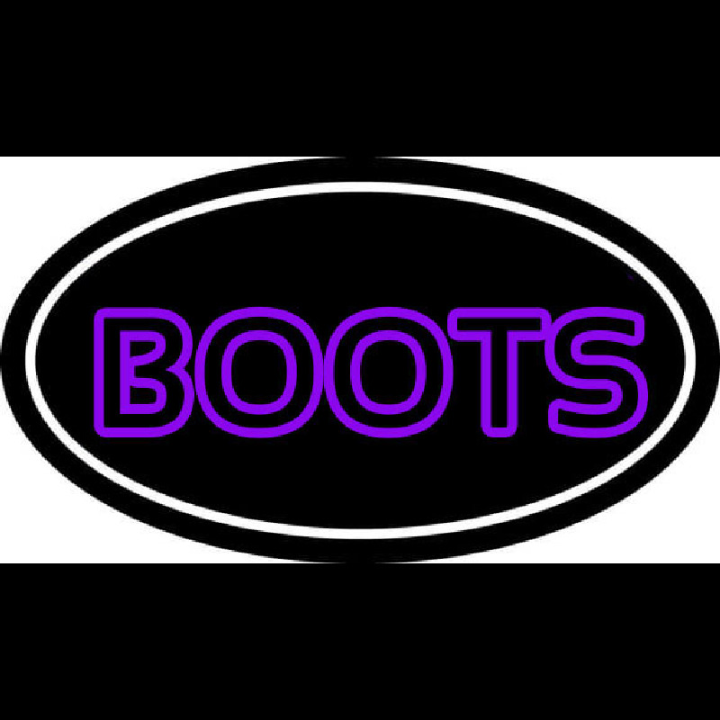 Custom Purple Double Stroke Boots Neon Sign USA