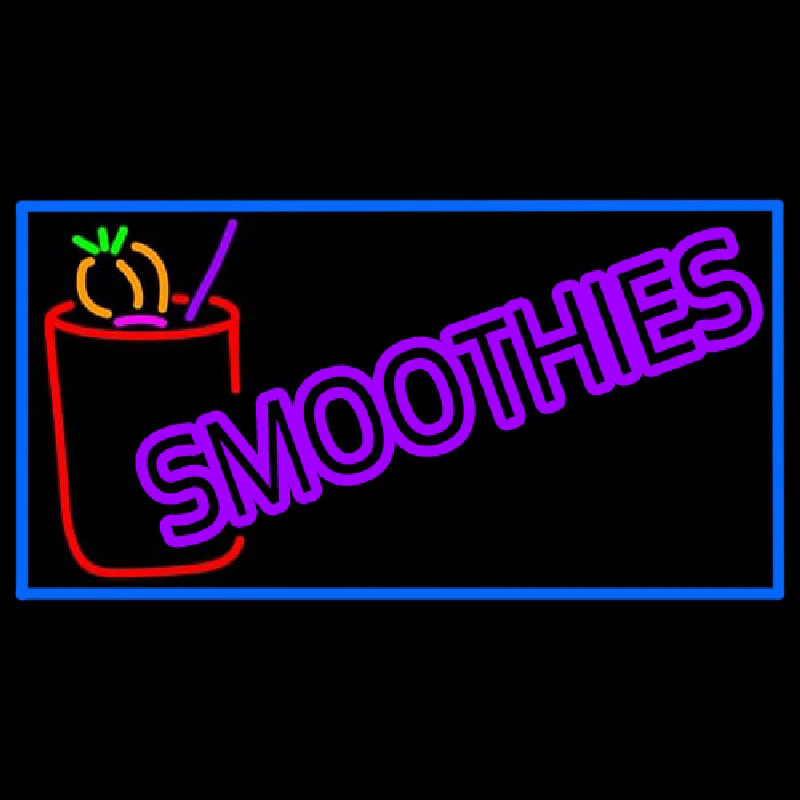 Custom Purple Double Stroke Smoothies Neon Sign USA