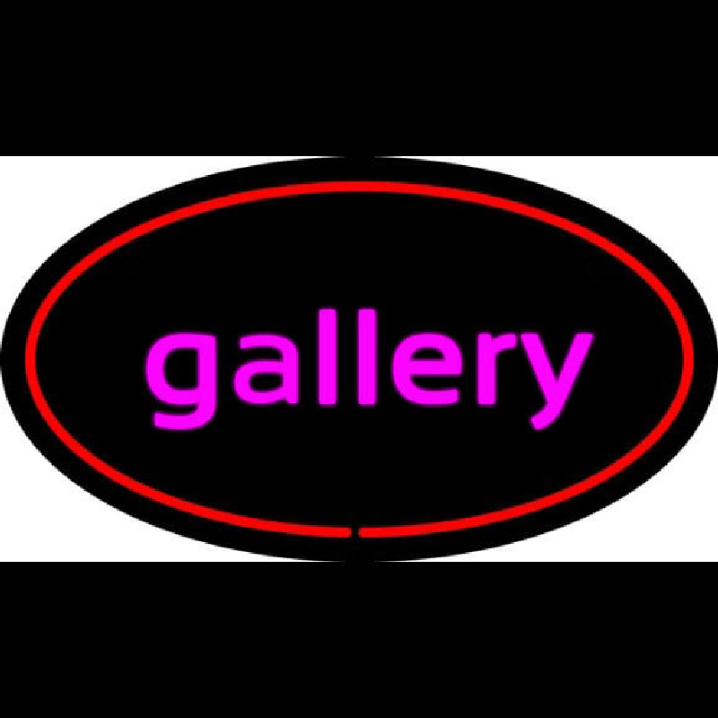 Custom Purple Gallery Red Oval Neon Sign USA