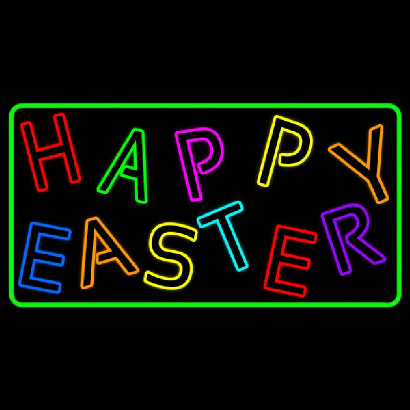 Custom Purple Happy Easter 2 Neon Sign USA