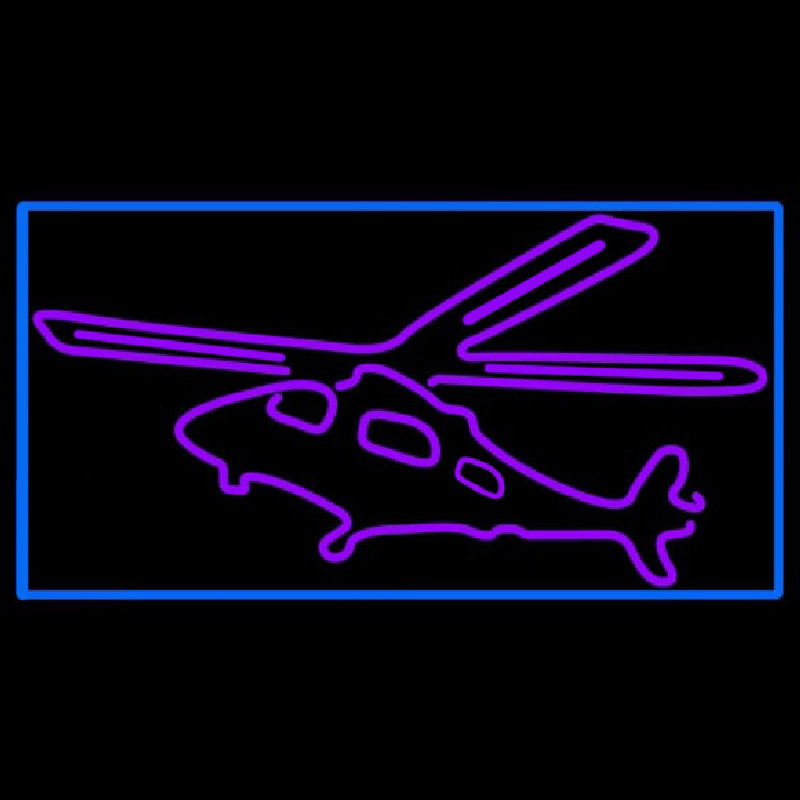 Custom Purple Helicopter Neon Sign USA