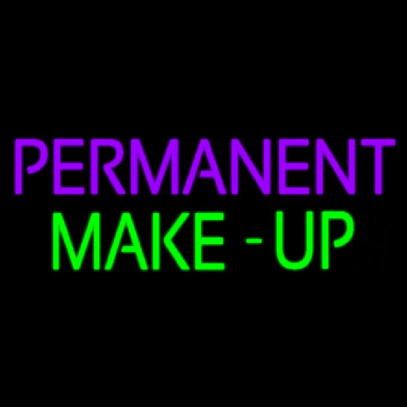 Custom Purple Permanent Green Make Up Neon Sign USA