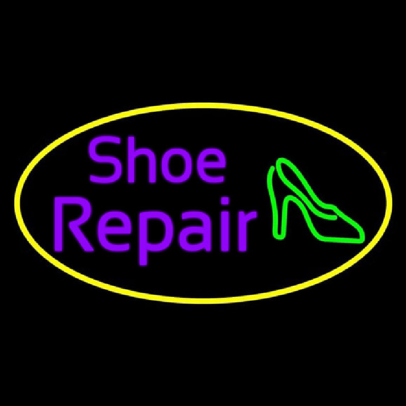 Custom Purple Shoe Repair Sandal Neon Sign USA