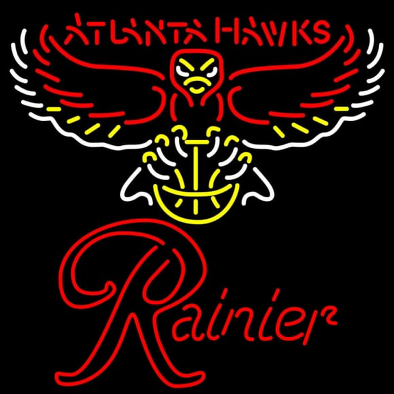 Custom Rainier Atlanta Hawks NBA Neon Beer Sign Neon Sign USA