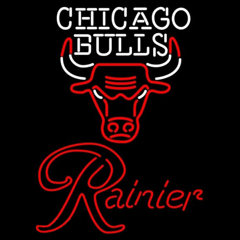 Custom Rainier Chicago Bulls NBA Beer Sign Neon Sign USA