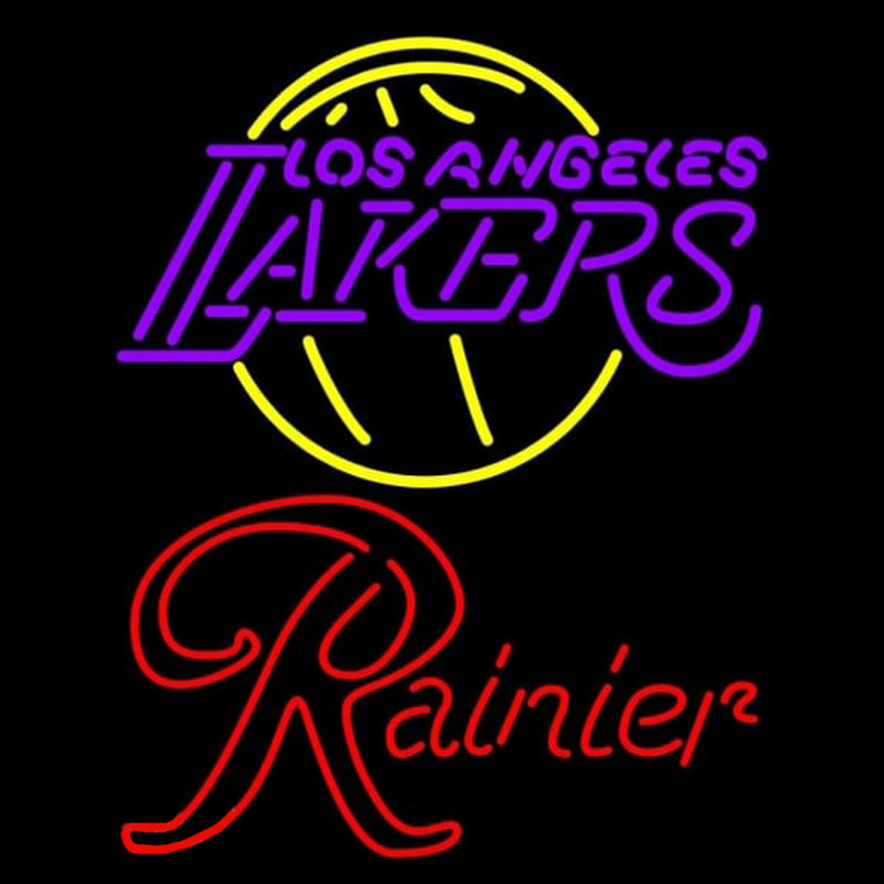 Custom Rainier Los Angeles Lakers NBA Beer Sign Neon Sign USA