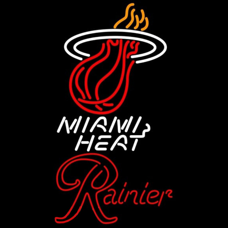 Custom Rainier Miami Heat NBA Beer Sign Neon Sign USA
