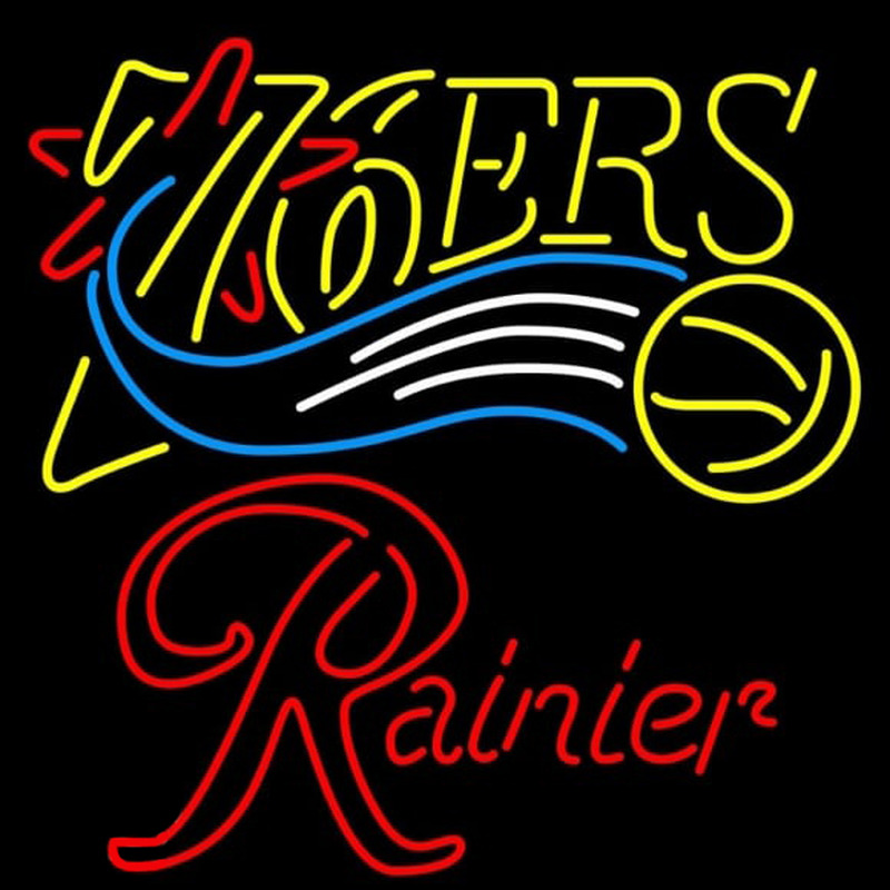 Custom Rainier Philadelphia 76ers NBA Beer Sign Neon Sign USA