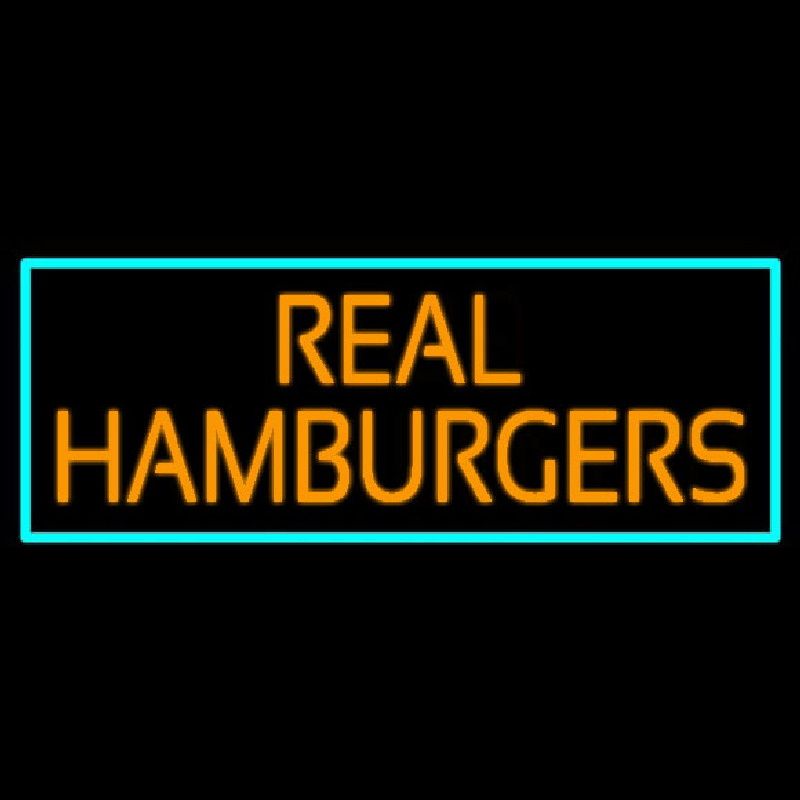 Custom Real Hamburgers Neon Sign USA