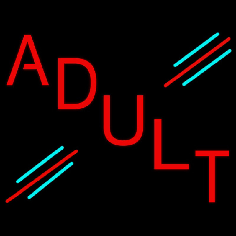 Custom Red Adult Neon Sign USA