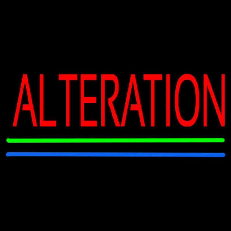 Custom Red Alteration Blue Green Line Neon Sign USA