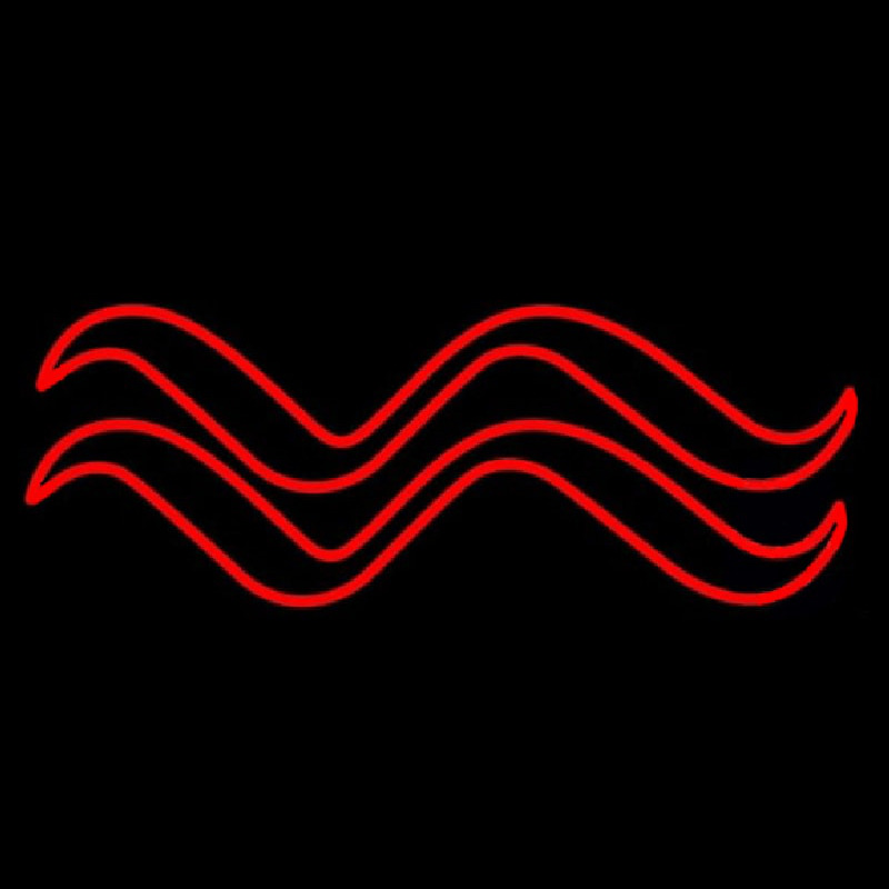 Custom Red Aquarius Logo Neon Sign USA