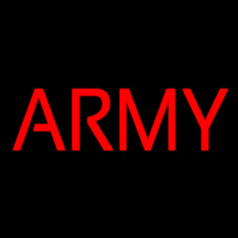 Custom Red Army Neon Sign USA