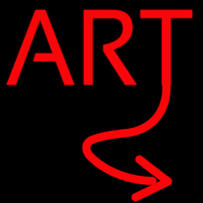 Custom Red Art Neon Sign USA