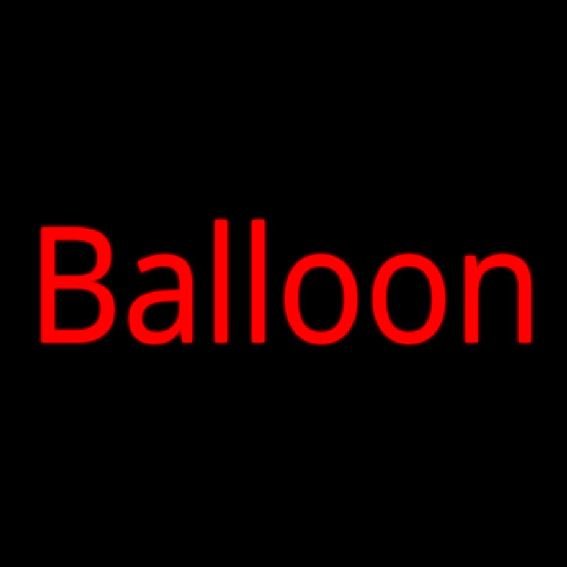 Custom Red Balloon Cursive Neon Sign USA