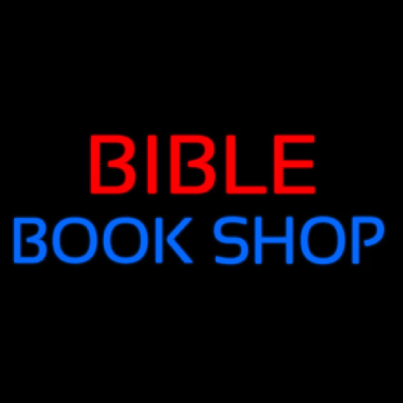 Custom Red Bible Blue Book Shop Neon Sign USA
