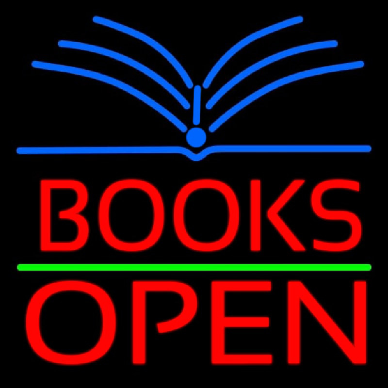 Custom Red Books Open Neon Sign USA