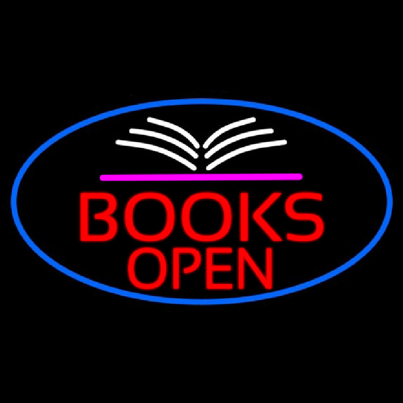 Custom Red Books Open Neon Sign USA