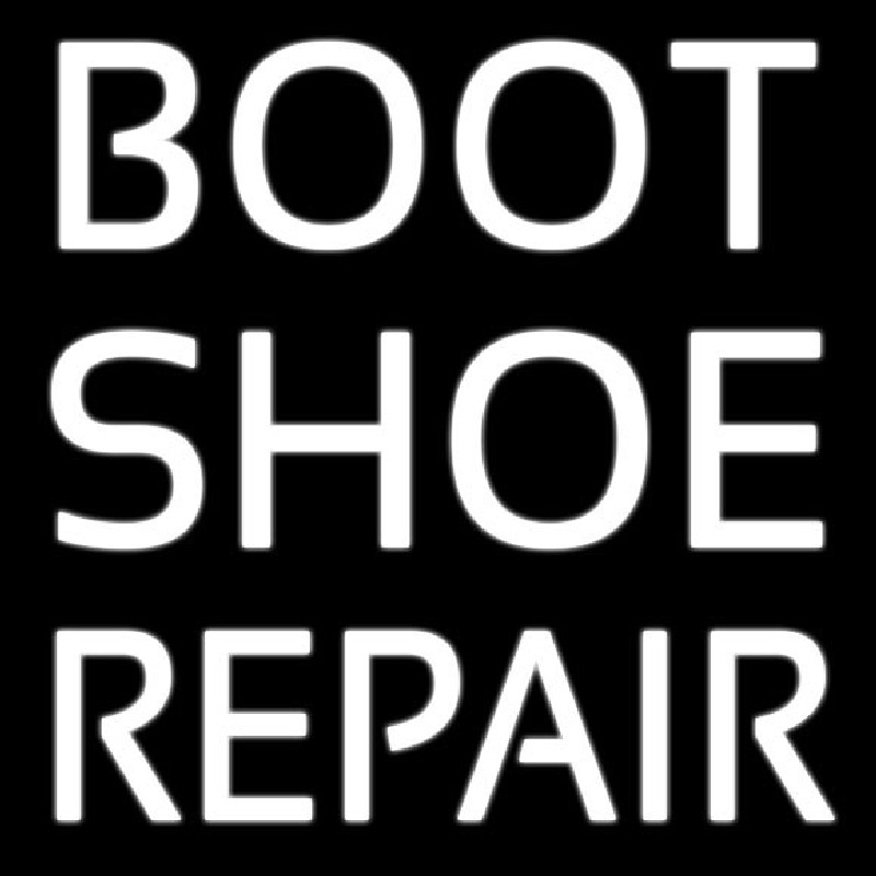 Custom Red Boot Shoe Repair Neon Sign USA