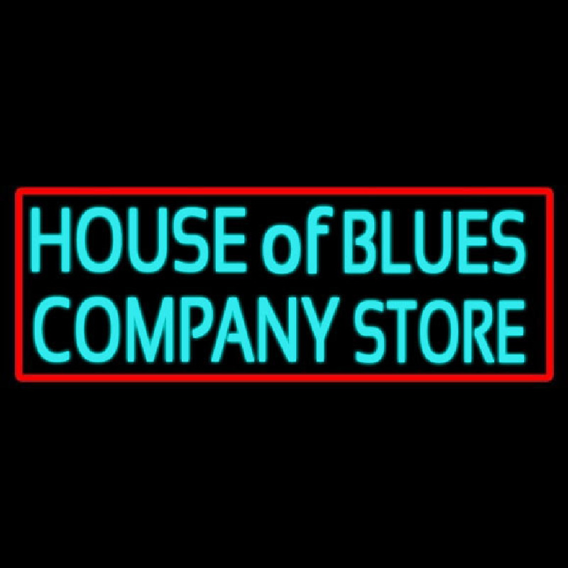 Custom Red Border House Of Blues Company Store Neon Sign USA