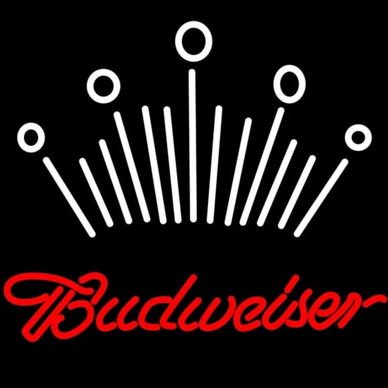 Custom Red Budweiser White Crown Beer Sign Neon Sign USA