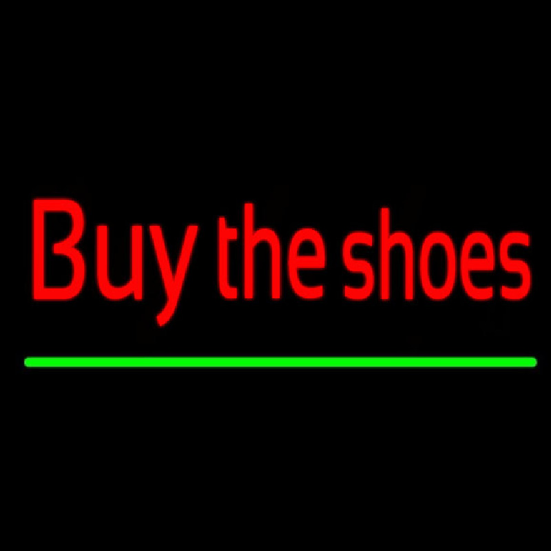 Custom Red Buy The Shoes Neon Sign USA