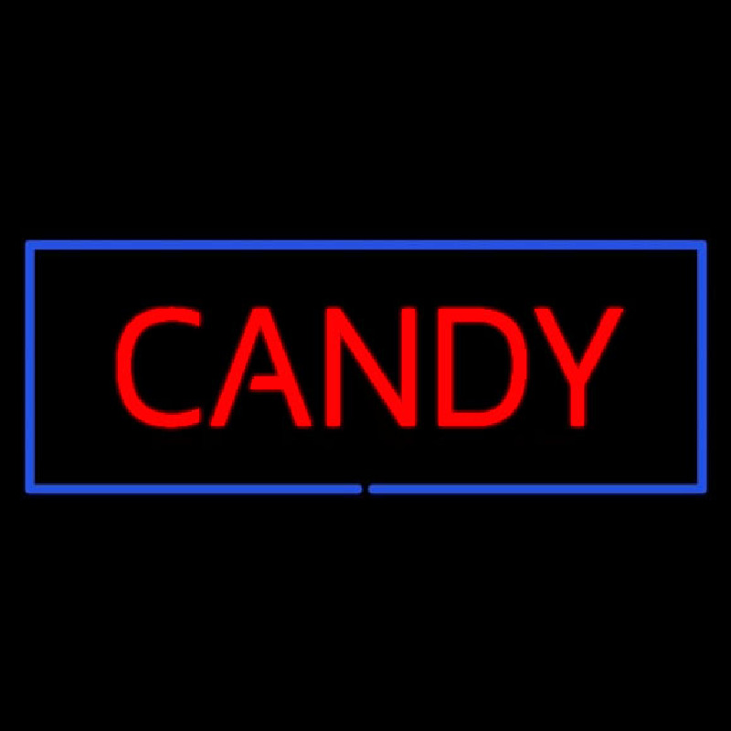 Custom Red Candy With Blue Border Neon Sign USA