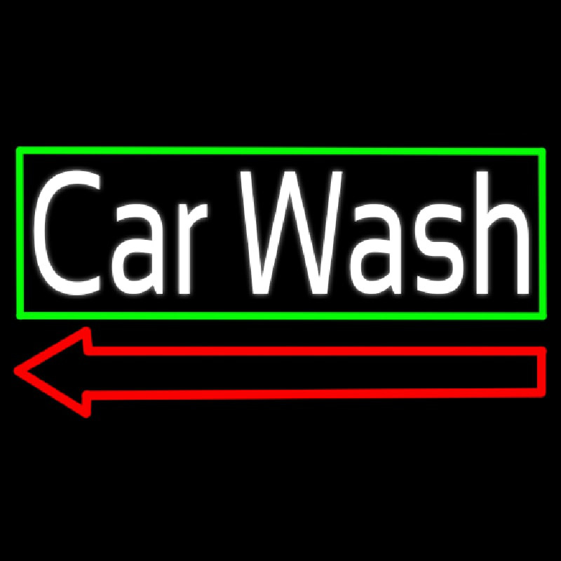Custom Red Car Wash With Border 1 Neon Sign USA