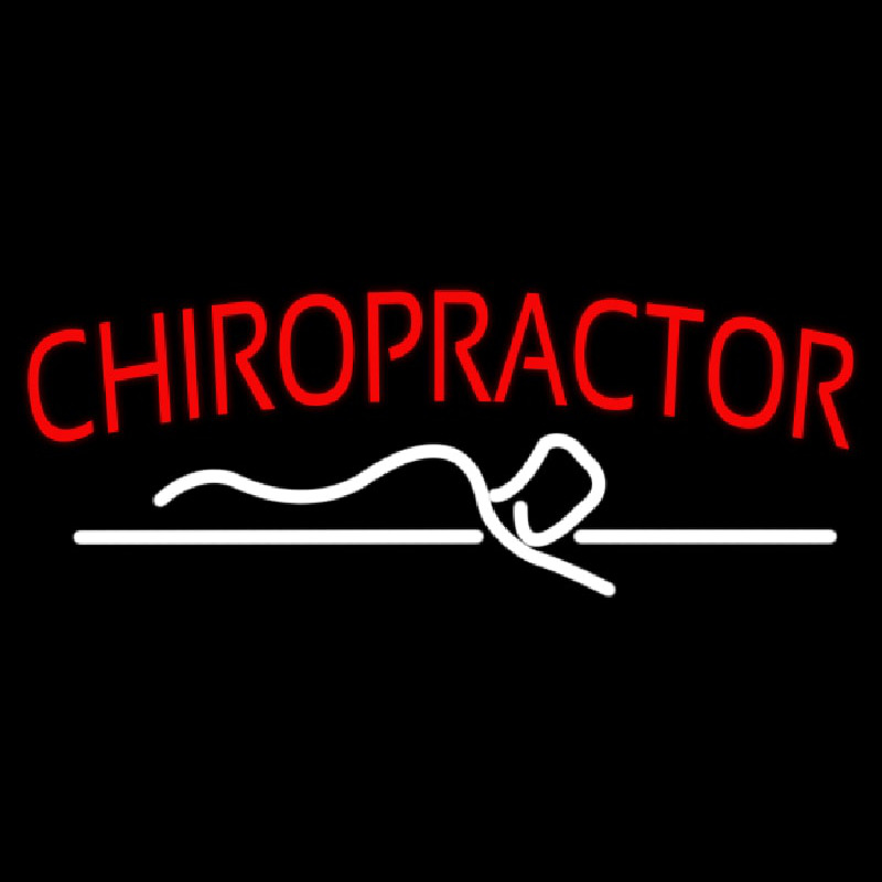 Custom Red Chiropractor Logo Neon Sign USA