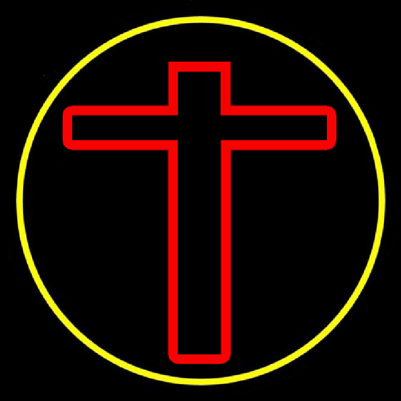 Custom Red Christian Cross Neon Sign USA