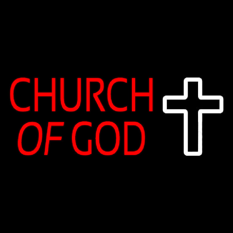 Custom Red Church Of God Neon Sign USA